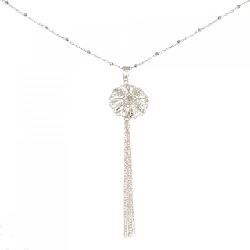 K18WG 2WAY Dây chuyền kim cương 0.01CT - Hàng hiệu Authentic