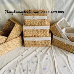 Giỏ chữ nhật đựng đồ mây tre đan 592350
