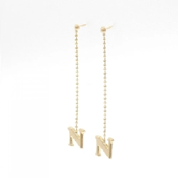 K18YG Chữ cái N Bông tai - Hàng hiệu Chính hãng 868867