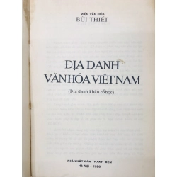 Địa danh văn hoá Việt Nam ( địa danh khảo cổ học ) - Bùi Thiết 126812