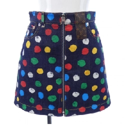 Chân váy mini denim chấm bi LOUIS VUITTON LV×YK FOSK12VY5 - Hàng hiệu Authentic