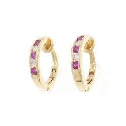 K18YG Bông tai Ruby - Hàng hiệu Chính hãng 870063