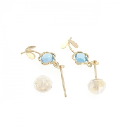 K18YG Hoa Tai Blue Topaz - Hàng hiệu Chính hãng 865164