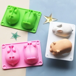 Khuôn silicon làm bánh bao, bánh trôi nước, rau câu thỏ con, heo mập - Mã số 1021 336013