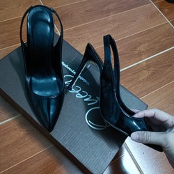 Giày cao gót Queen 8 phân size 35 màu đen hàng mới nguyên còn hộp 70129