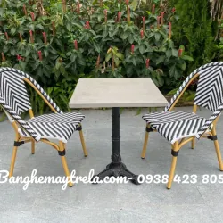 Ghế nhựa giả mây khung nhôm 780093