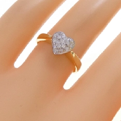 Nhẫn kim cương hình trái tim 750YG/750WG - Hàng hiệu Authentic 848181