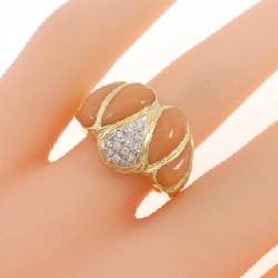 Nhẫn san hô K18YG/K18WG 666576