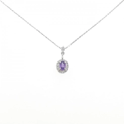 Dây chuyền Sapphire K18WG 0.61CT - Hàng hiệu Chính hãng