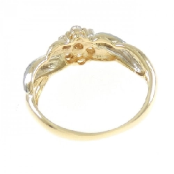 Nhẫn kim cương hoa K18YG/PT900 0.22CT 673223