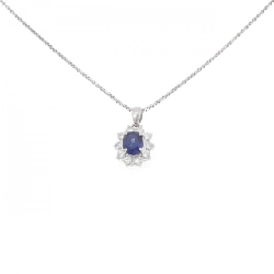Dây chuyền Sapphire PT900/PT850 1.33CT - Hàng hiệu Chính hãng