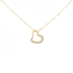 K18YG Dây chuyền kim cương hình trái tim 0.1CT - Hàng hiệu Chính hãng