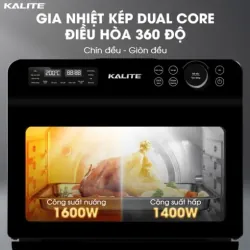 Nồi chiên hơi nước Kalite Steam Fusion Pro 4in1 20L chiên hấp nưỡng rã đông chính hãng 573036