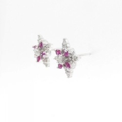 K18WG Bông tai Ruby 0.36CT - Hàng hiệu Chính hãng 868766