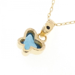 K18YG Bướm Topaz Xanh Dương Dây Chuyền 0.19CT - Hàng hiệu Chính hãng 857554