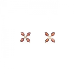 K18PG Garnet Bông tai - Hàng hiệu Chính hãng