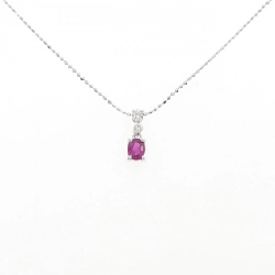 K18WG Dây chuyền ruby 0.38CT - Hàng hiệu Chính hãng