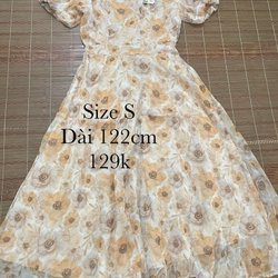 Đầm kiểu hoa cam new tag