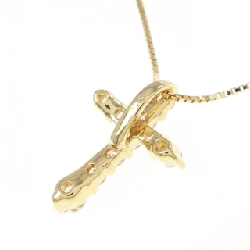 K18YG Dây chuyền kim cương chéo 0.51CT - Hàng hiệu Chính hãng 861566