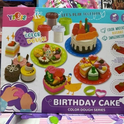 Đồ chơi đất nặn YiQis 5832 làm bánh sinh nhật Birthday cake color dough series 314645