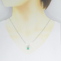 K18WG Emerald Necklace 0.69CT - Hàng hiệu Authentic 859699