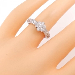 Nhẫn kim cương hoa K18WG 0.70CT 671953