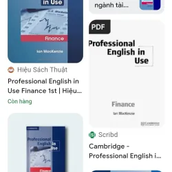 Professional English in Use - Tiếng anh lĩnh vực tài chính photo, có take note bên trong 932217