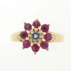 Nhẫn Ruby Hoa K18YG 0.48CT - Hàng hiệu Chính hãng 854347