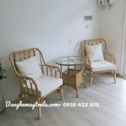 Bộ bàn ghế mây tre đan phòng khách 733378