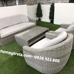 Sofa nhựa giả mây ngoài trời 571506
