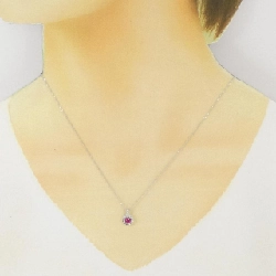 K18WG Dây chuyền Ruby 0.26CT - Hàng hiệu Chính hãng 861078