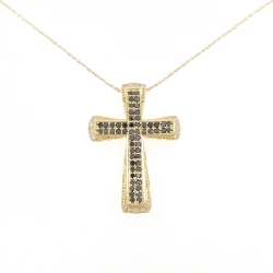 K18YG Dây chuyền kim cương chéo 1.04CT - Hàng hiệu chính hãng