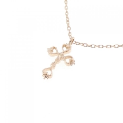 K10PG Vòng cổ kim cương chéo - Hàng hiệu Authentic 863597