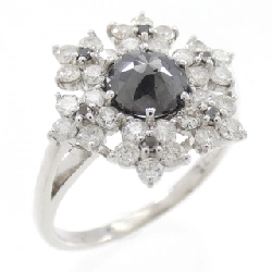 Nhẫn kim cương hoa K18WG 1.82CT