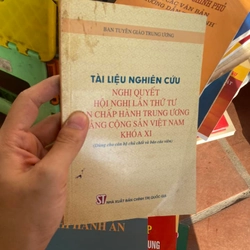 Sách Tài liệu nghiên cứu Hội nghị lần thứ tư BCH TW ĐCS Việt Nam khóa XI