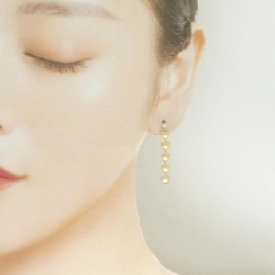 K18YG Bông tai hình trái tim - Hàng hiệu Chính hãng 866374