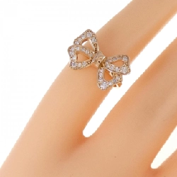 Nhẫn hồng ngọc K18PG hình ruy băng kim cương 0.18CT - Hàng hiệu chính hãng 855272