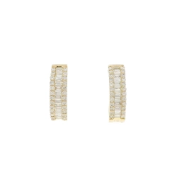 K18YG Bông tai Kim cương 0.70CT - Hàng hiệu Chính hãng 871256