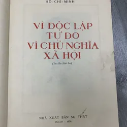 Vì độc lập tự do vì chủ nghĩa xã hội - hồ chí minh. 3b1 572632