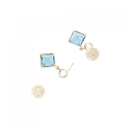 K18YG Blue Topaz Bông tai - Hàng hiệu Chính hãng 870714