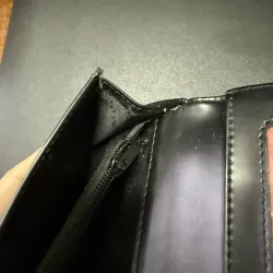 Ví nữ chính hãng Salvatore Ferragamo Leather Wallet màu đen 989639