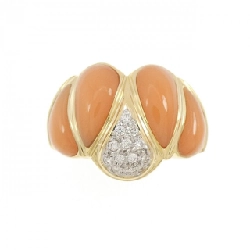 Nhẫn san hô K18YG/K18WG 666576