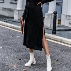 Đầm body xẻ tà thun ôm 972782