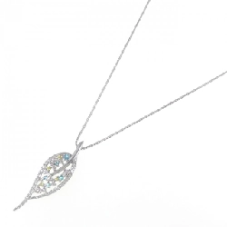 K18WG Lá Bạch Kim Tourmaline Dây Chuyền 0.14CT - Hàng hiệu Chính hãng 862472