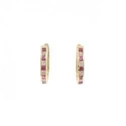 K18YG Bông tai Ruby 0.56CT - Hàng hiệu Chính hãng 865335