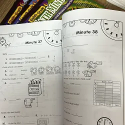Bộ sách Math Minutes grade1-8 cho bé học Toán bằng English 1031500