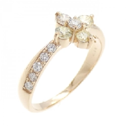 【Sản phẩm mới】Nhẫn kim cương K18PG hoa 0.50CT