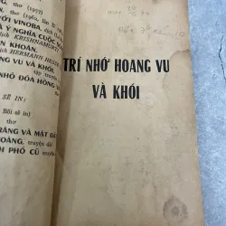 TRÍ NHỚ HOANG VU VÀ KHÓI - HOÀI KHANH 931488
