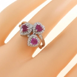 Nhẫn ruby hình trái tim K18WG 0.91CT 671960