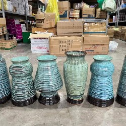 Lọ hoa gốm sứ xanh và nâu Bát Tràng 

 24038